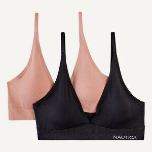 NAUTICA Laser-Cut Plunge Bra 2-Pack (XL)
